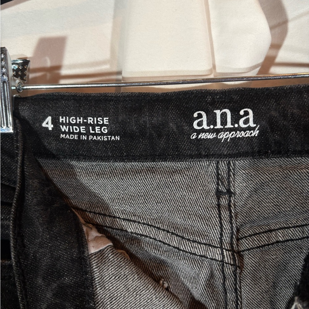 a.n.a Charcoal Wide-Leg Jeans - Picture 2 of 4